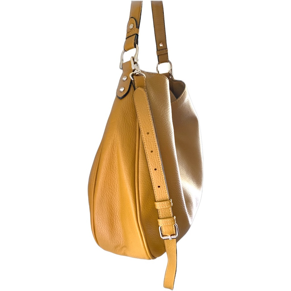 NWOT Merona Mustard Yellow Hobo Crossbody Roomy Faux Leather Purse